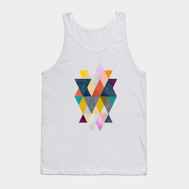 Geometric Triangles Tank Top by Elefunk